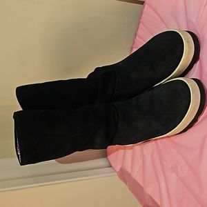 💯Auth Cougar Vail Tall Suede Boot US 6 /EU 36 Faux Fur 2 ways